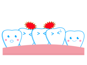 歯が動く際の骨の吸収で痛みが発生